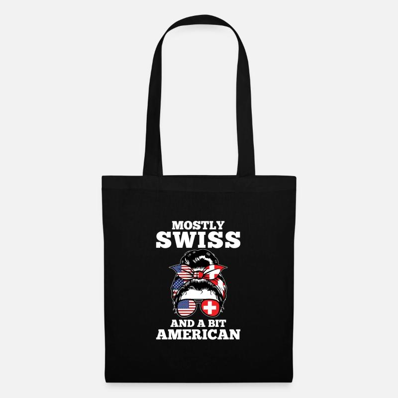 Schweizer Schweizer Schweiz Geschenk - Stoffbeutel - Schwarz