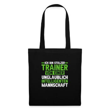 Trainer Sport Sportler Geschenk - Stoffbeutel - Schwarz - Vorne