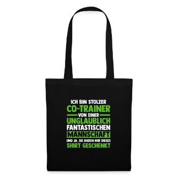 Co-Trainer Sport Trainer Geschenk - Stoffbeutel - Schwarz - Vorne