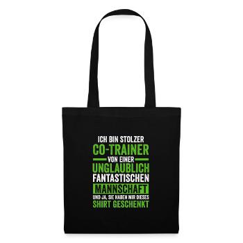 Co-Trainer Sport Assistenztrainer Geschenk - Stoffbeutel - Schwarz - Vorne