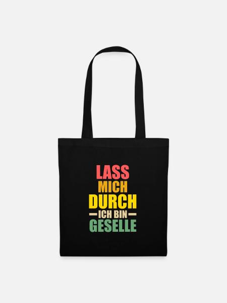 Geselle Prüfung Gesellenbrief Geschenk - Stoffbeutel - Schwarz