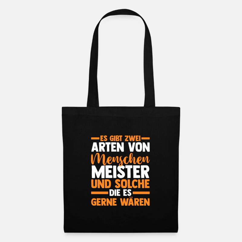 Meister Handwerker Meister Prüfung Geschenk - Stoffbeutel - Schwarz