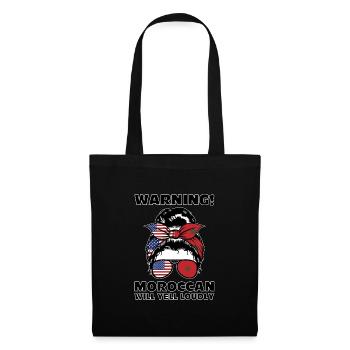 Marokko Marokkaner Marokkanische Wurzeln Geschenk - Stoffbeutel - Schwarz - Vorne