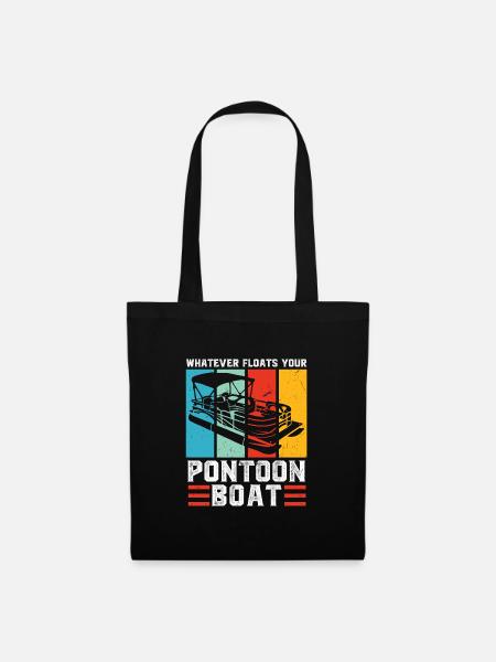 Ponton Pontonierboot Geschenk - Stoffbeutel - Schwarz