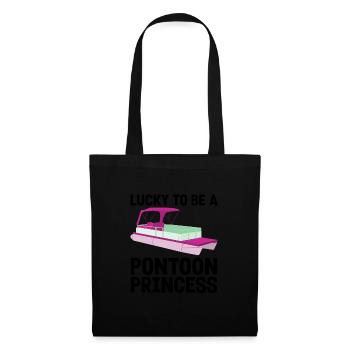 Ponton Pontonierboot Geschenk - Stoffbeutel - Schwarz - Vorne