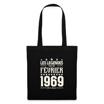cadeau d'anniversaire Février 1969. février 1969. - Sac en tissu - noir - Devant