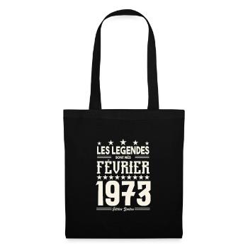 cadeau d'anniversaire Février 1973. février 1973. - Sac en tissu - noir - Devant