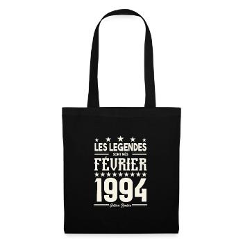 cadeau d'anniversaire Février 1994. février 1994. - Sac en tissu - noir - Devant