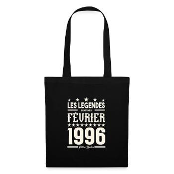 cadeau d'anniversaire Février 1996. février 1996. - Sac en tissu - noir - Devant
