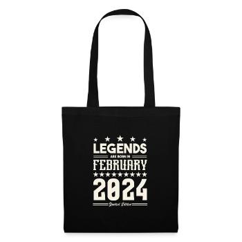 Geschenklegende Februar 2024. Geschenk Februar 2024. - Stoffbeutel - Schwarz - Vorne