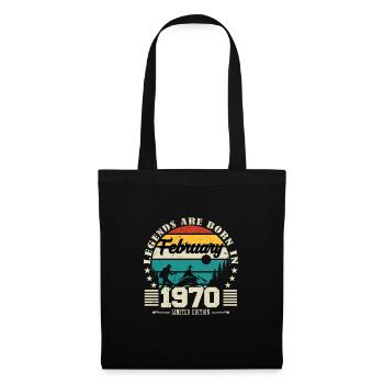 février 1970. Cadeau d'anniversaire février 1970. - Sac en tissu - noir - Devant