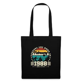 février 1988. Cadeau d'anniversaire février 1988. - Sac en tissu - noir - Devant