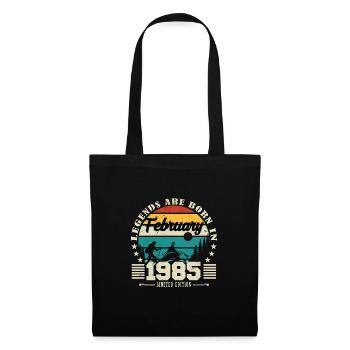 février 1985. Cadeau d'anniversaire février 1985. - Sac en tissu - noir - Devant