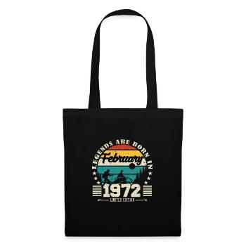 février 1972. Cadeau d'anniversaire février 1972. - Sac en tissu - noir - Devant