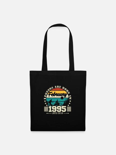 Februar 1995. Geburtstagsgeschenk Februar 1995. - Stoffbeutel - Schwarz