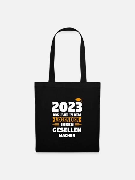 Gesellenbrief Geschenk - Stoffbeutel - Schwarz