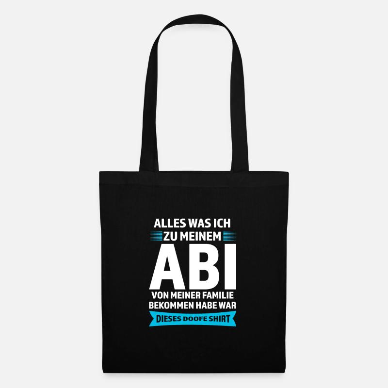 Abitur Prüfung Abi Geschenk - Stoffbeutel - Schwarz