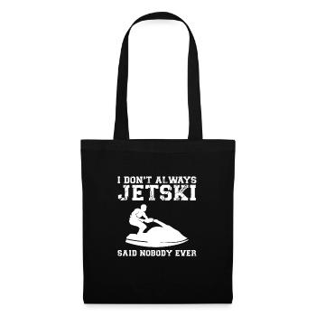 Jetski Jetskifahren Wintersport Geschenk - Stoffbeutel - Schwarz - Vorne
