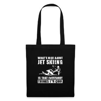 Jetski Jetskifahren Wintersport Geschenk - Stoffbeutel - Schwarz - Vorne
