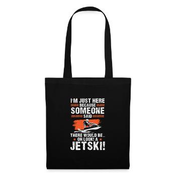 Jetski Jetskifahren Wintersport Geschenk - Stoffbeutel - Schwarz - Vorne