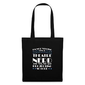 Theater Broadway Theater Geschenk - Stoffbeutel - Schwarz - Vorne