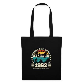 April 1962 Birthday present April 1962. April - Tote Bag - black - Front