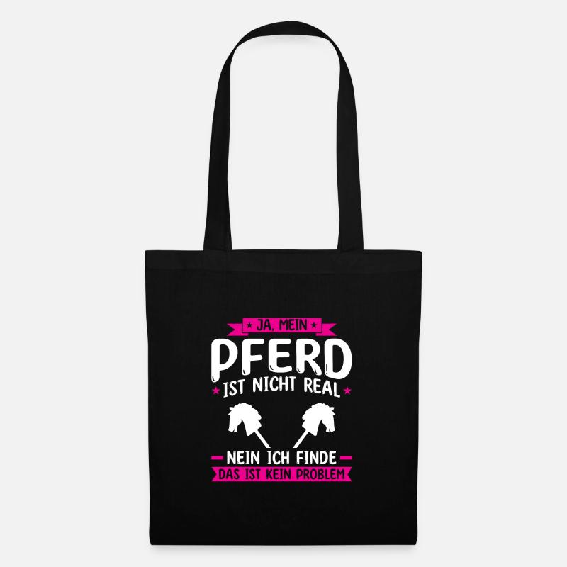 Hobby Horse Pferde Steckenpferd Geschenk - Stoffbeutel - Schwarz