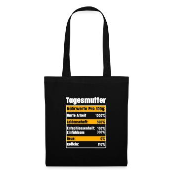 Tagesmutter Beruf Tagesmütter Geschenk - Stoffbeutel - Schwarz - Vorne