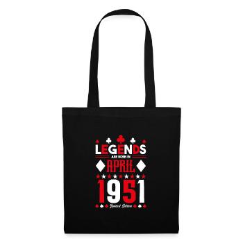 cadeau d'anniversaire avril 1951. jeux de carte. - Sac en tissu - noir - Devant
