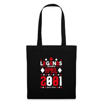 cadeau d'anniversaire avril 2001. jeux de carte. - Sac en tissu - noir - Devant