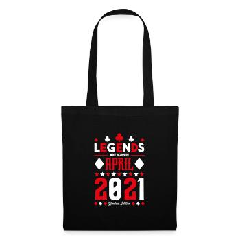 cadeau d'anniversaire avril 2021. jeux de carte. - Sac en tissu - noir - Devant