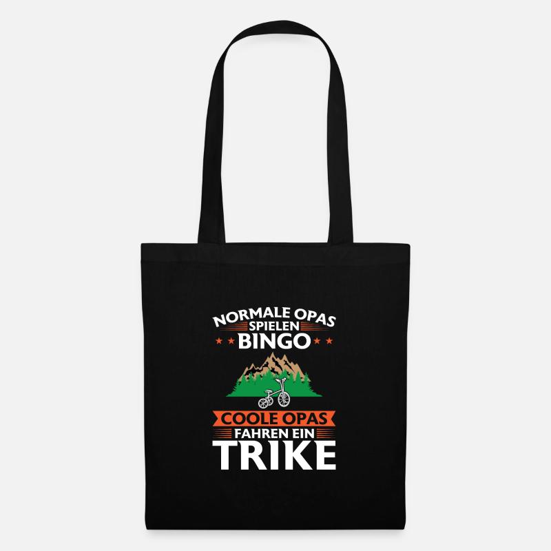 Trike Opa Triker Geschenk - Stoffbeutel - Schwarz