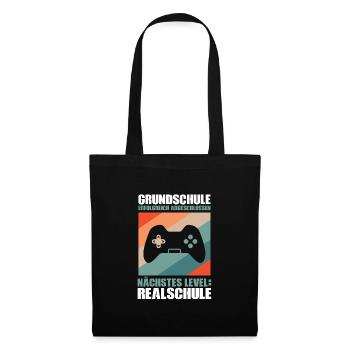 Grundschule Abschluss Schulabschluss Geschenk - Stoffbeutel - Schwarz - Vorne