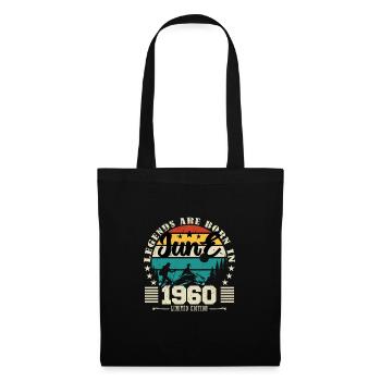 June 1960. Birthday gift June 1960. June. - Tote Bag - black - Front