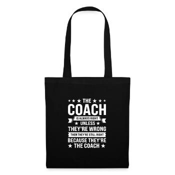 Trainer Trainer Sport Geschenk - Stoffbeutel - Schwarz - Vorne