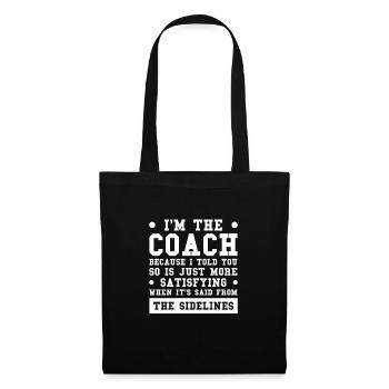 Trainer Trainer Sport Geschenk - Stoffbeutel - Schwarz - Vorne