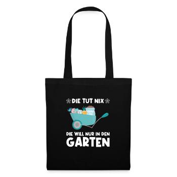 Garten Pflanze Gartenarbeit Geschenk - Stoffbeutel - Schwarz - Vorne