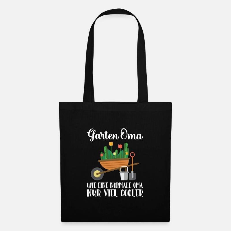 Garten Oma Gärtnern Geschenk - Stoffbeutel - Schwarz