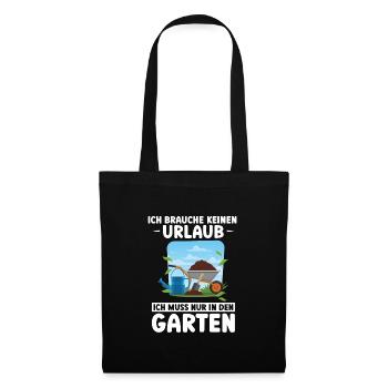 Garten Pflanze Gärtnerei Geschenk - Stoffbeutel - Schwarz - Vorne