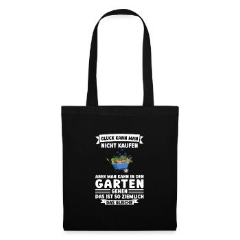 Garten Pflanze Gartenarbeit Geschenk - Stoffbeutel - Schwarz - Vorne