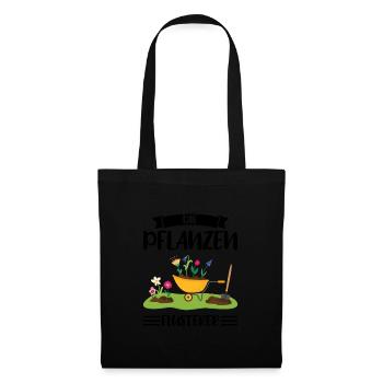 Garten Pflanze Gartenarbeit Geschenk - Stoffbeutel - Schwarz - Vorne