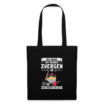 Garten Pflanze Gärtnerei Geschenk - Stoffbeutel - Schwarz - Vorne
