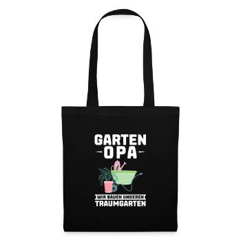 Garten Opa Gärtnerei Geschenk - Stoffbeutel - Schwarz - Vorne