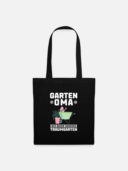Garten Oma Gärtnern Geschenk - Stoffbeutel - Schwarz