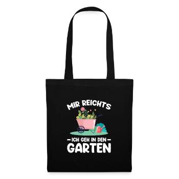 Garten Pflanze Gartenarbeit Geschenk - Stoffbeutel - Schwarz - Vorne
