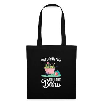 Garten Pflanze Gartenarbeit Geschenk - Stoffbeutel - Schwarz - Vorne