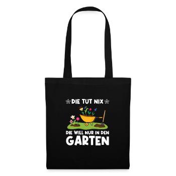 Garten Pflanze Gärtnerei Geschenk - Stoffbeutel - Schwarz - Vorne