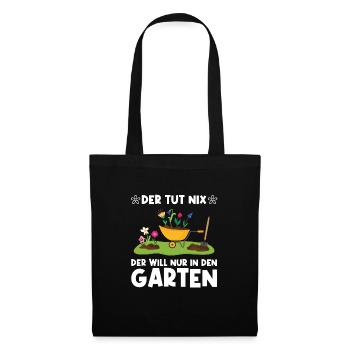 Garten Pflanze Gartenarbeit Geschenk - Stoffbeutel - Schwarz - Vorne