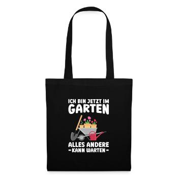 Garten Pflanze Gärtnerei Geschenk - Stoffbeutel - Schwarz - Vorne