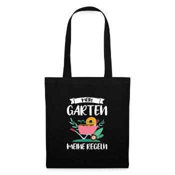Garten Pflanze Gärtnerei Geschenk - Stoffbeutel - Schwarz - Vorne